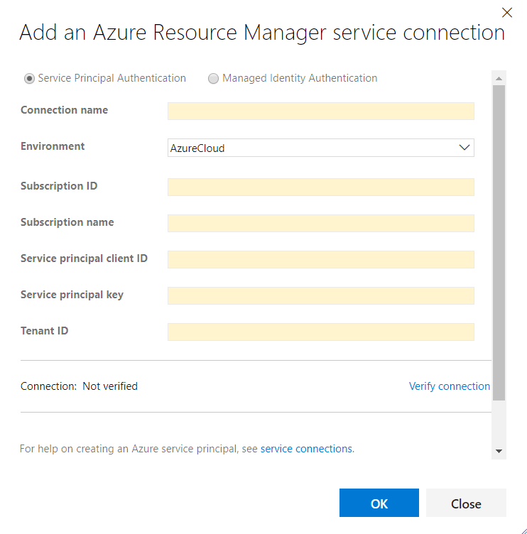 add-new-azure-resource-manager-service-connection
